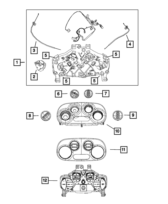 68101151AA - Air Conditioners and Heaters: Rotary Switch for Mopar Image