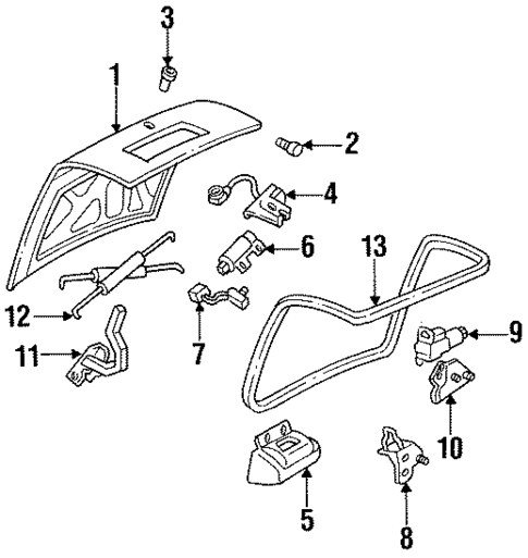 Trunk for 1999 Cadillac DeVille #0