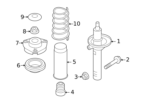 Suspension, Springs & Related Components for 2007 Audi A3 Quattro #0