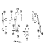 1XF121X9AA - : Buckle Assembly-S/Belt Buckle Assembly, Center, Left for Ram: 2500, 3500 Image