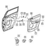 1DW881D2AA - Interior Trim: Rear Door Trim Panel, Right for Chrysler: Pacifica Image