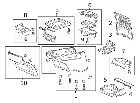 Center Console for 2017 Honda Odyssey #0