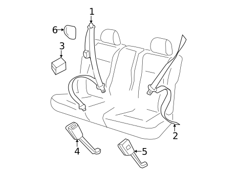 Seat Belt for 1999 Volkswagen Beetle #1