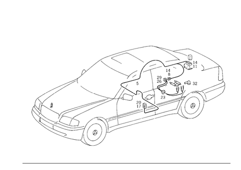 Fuel Pump Cable for 1996 Mercedes-Benz C280 #0