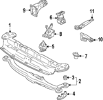 535199171D - Engine: Front Crossmember for Volkswagen: Corrado Image