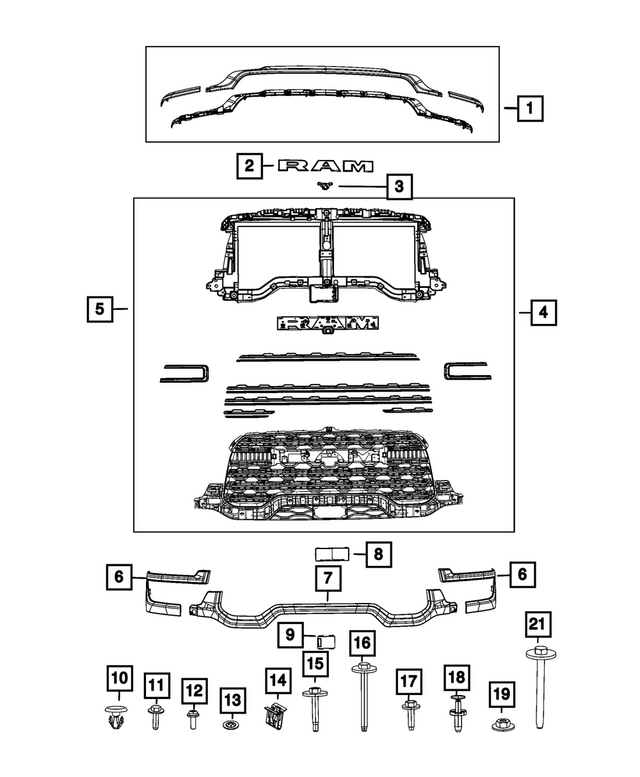 68597717AB - Exterior Ornamentation: Camera Bracket for Mopar Image