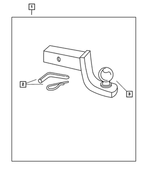 82401218 - Mopar Accessories - Component Parts: Trailer Tow Ball Kit for Mopar Image