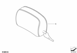 52108031087 - Individual Equipment: Headrest Leather Left for BMW: 645Ci, 650i, M6 Image image