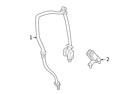 Seat Belt for 2005 Lincoln Aviator #1