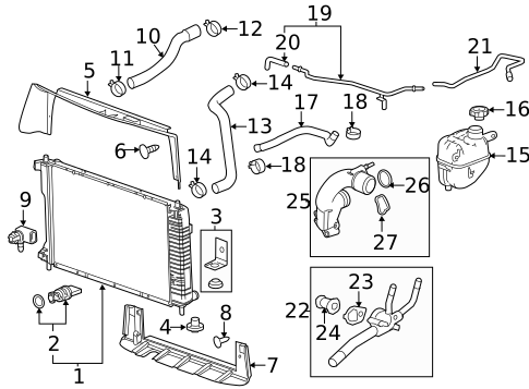 Radiator & Components for 2014 GMC Terrain #0