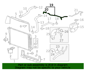2010-2017 GM Engine Coolant Air Bleed Pipe 12637188 GM | GMPartsDirect.com