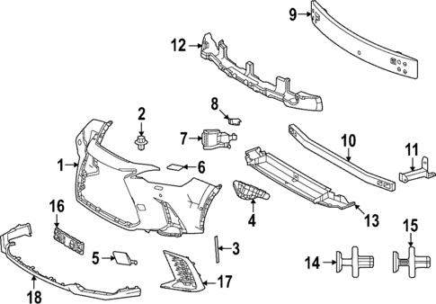 Bumper & Components - Front for 2023 Lexus NX450h+ #0