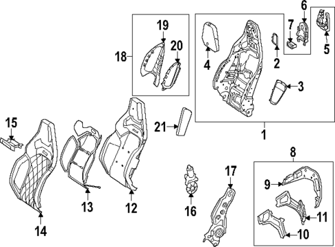 Driver Seat Components for 2025 Mercedes-Benz SL55 AMG #1