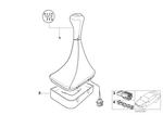 25112282402 - Gearshift: Shift Lever Covering Leather Illuminated for BMW Image