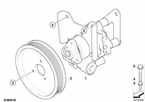 Power Steering Pump for 2004 BMW X3 2.5i #0