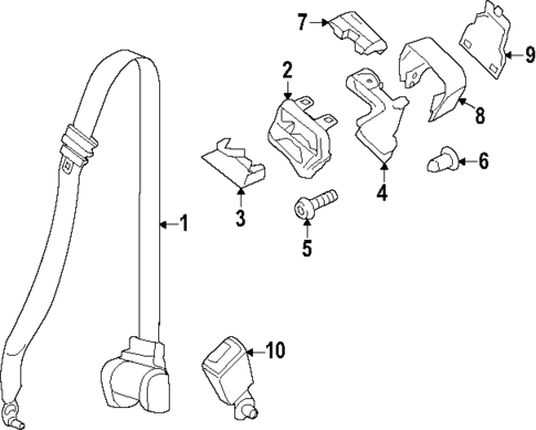 Rear Seat Belts for 2024 Ford Transit-350 HD #3