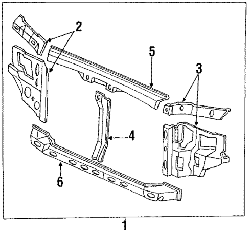 Radiator Support for 1992 Honda Accord #0