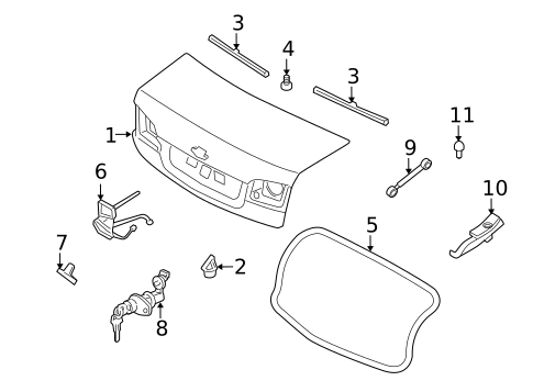 Trunk for 2008 Kia Optima #0