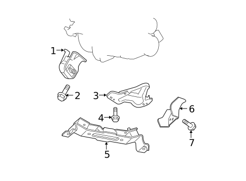 Engine & Trans Mounting for 2007 Jeep Commander #0