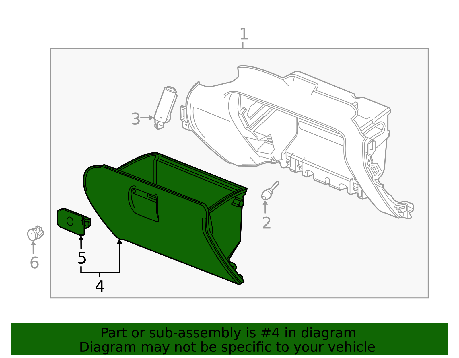 84046828 Glove Box Door 84430628 GM | GMPartsDirect.com