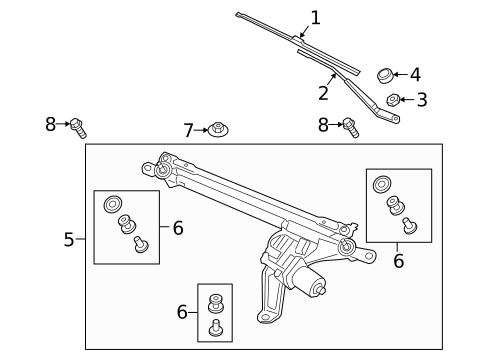 Wiper Components for 2020 Audi Q3 #0