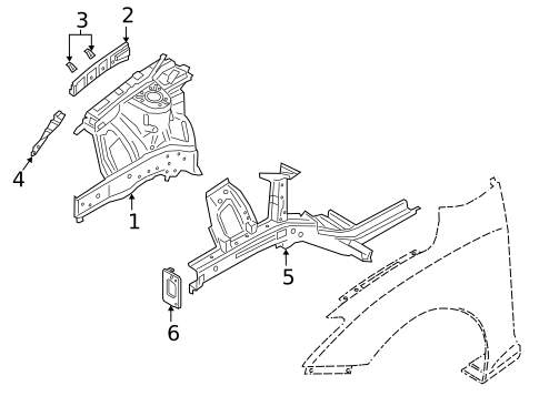 Structural Components & Rails for 2019 Hyundai Veloster N #0