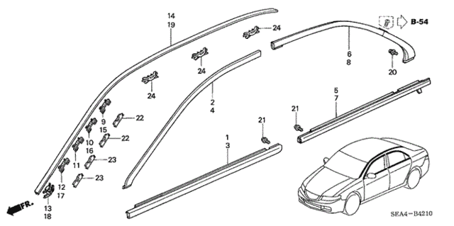 Molding for 2005 Acura TSX #0