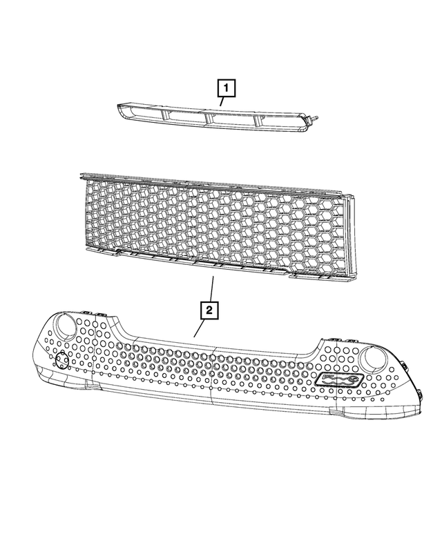 68111678AB - Exterior Ornamentation: Lower Grille for Mopar Image image