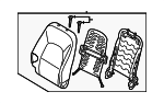 883001W040BB2 - : Seat Back Assembly for Kia: Rio Image