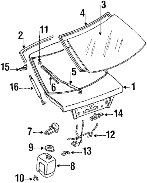 Liftgate for 1991 Mazda 626 #0