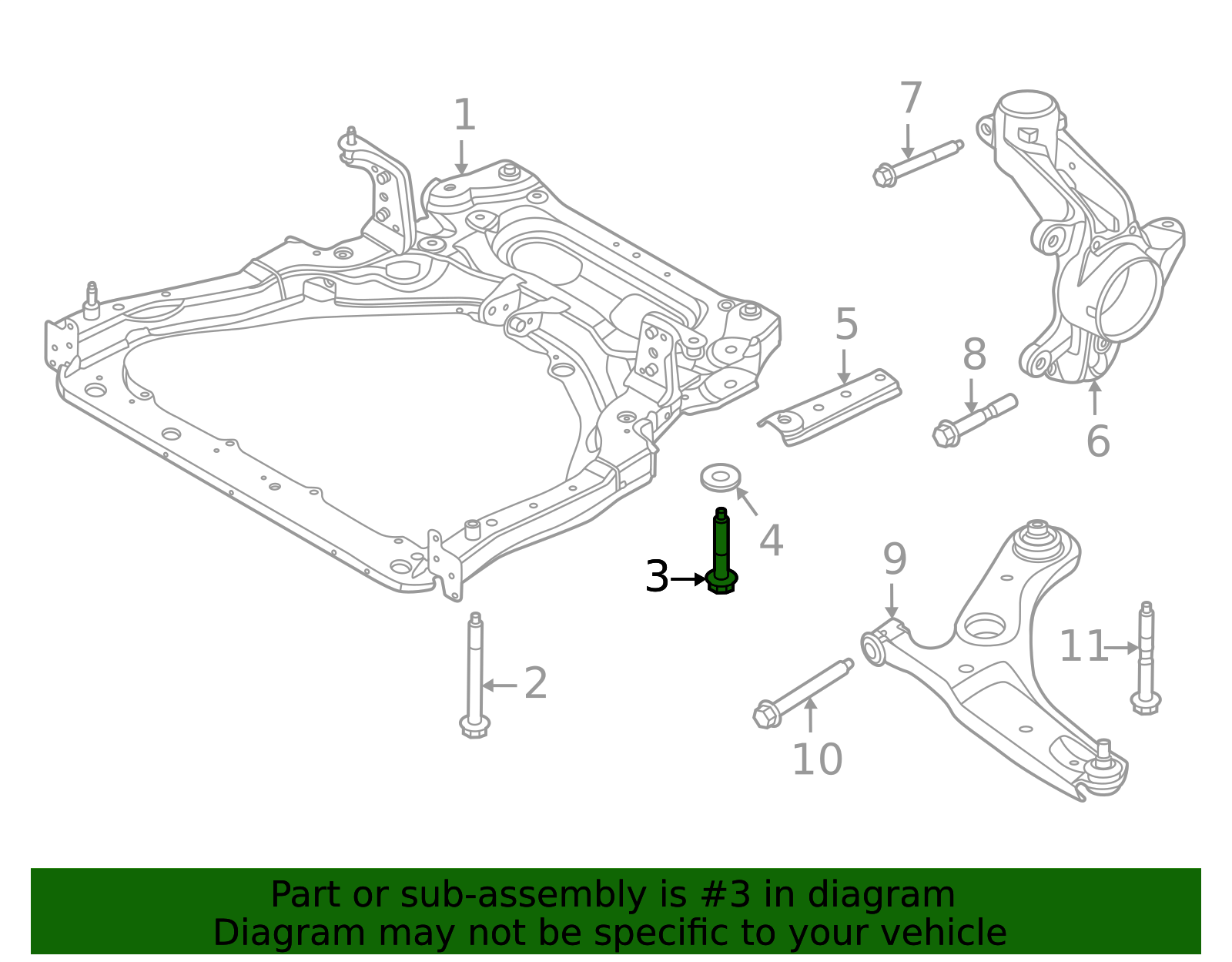 2020-2025 Nissan Sentra Suspension Cross-Member Rear Bolt 54459-6LB3A ...