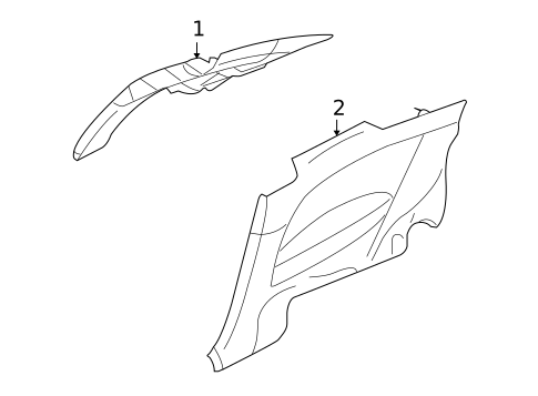Interior Trim - Quarter Panels for 2010 INFINITI G37 #1