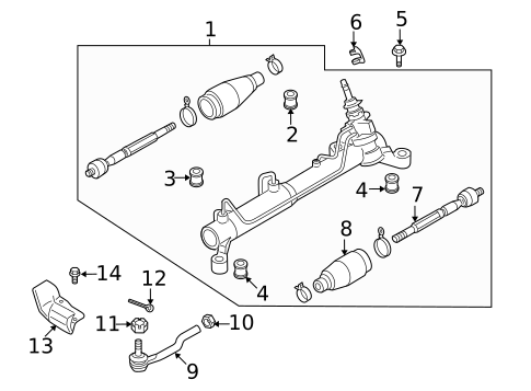 Steering Gear & Linkage for 2008 Mazda CX-9 #0