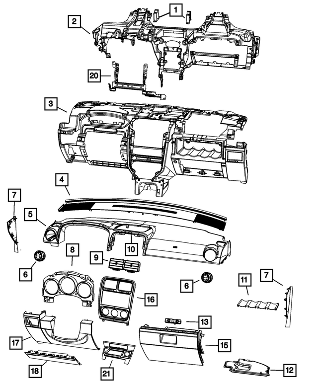 1JW76BD3AD - Interior Trim: Steering Column Cover for Mopar Image