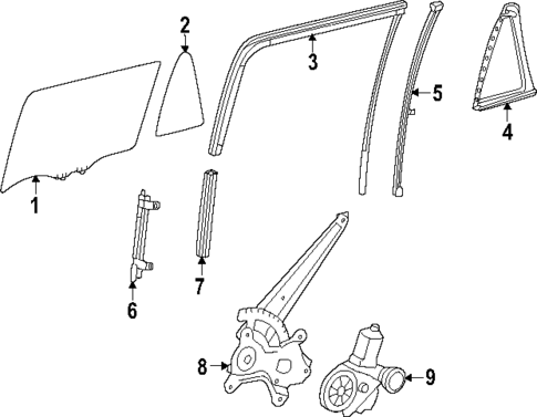 Glass - Rear Door for 2025 Toyota 4Runner #0