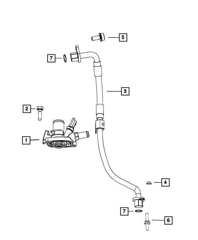 6106024AA - Cooling: Hex Flange Nut for Mopar Image
