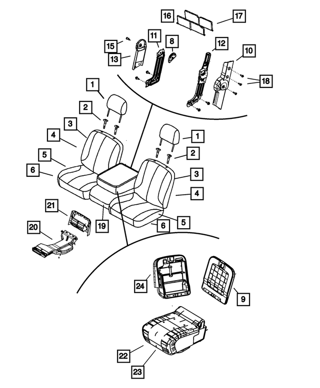 1RM10XDVAA - Interior Trim: Headrest Sleeve, Master for Mopar Image