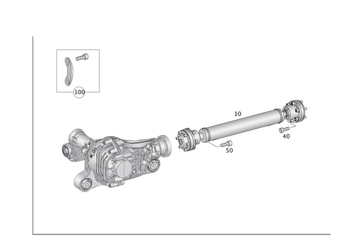 Front Axle Differential Propeller Shaft for 2016 Mercedes-Benz GLE550e #0