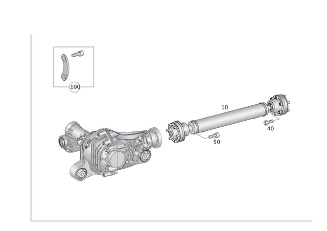 1664100600 - : Propeller Shaft for Mercedes-Benz Image