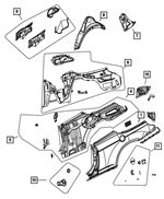 5115133AM - Body Sheet Metal Except Doors: Quarter Panel, Left for Chrysler: 200 Image