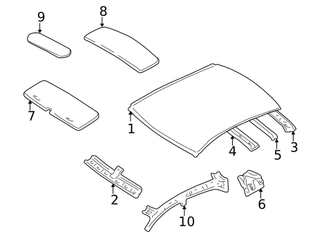 Roof & Components for 2002 Mitsubishi Galant #1