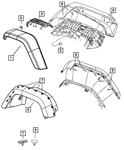 Moldings and Ornamentation for 2016 Jeep Wrangler #0