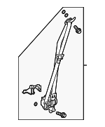 4814TVAA01ZA - Electrical: Belt &amp; Retractor for Honda: Accord Image
