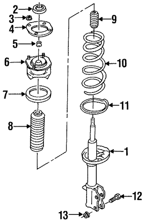 Struts & Suspension Components for 1994 Mazda MX-6 #1