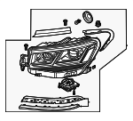 3CN941035E - Electrical: Headlamp Assembly for Volkswagen: Atlas, Atlas Cross Sport Image