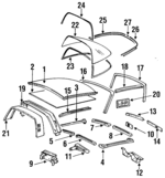 911565194018VB - : Weatherstrip for Porsche: 911 Image