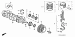 13010P54000 - Engine: PISTON SET (STD) for Acura Image