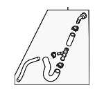 5Q0122073AB - Cooling System: Hose Assembly for Audi: A3, A3 Quattro, S3, TT Quattro, TTS Quattro Image