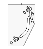 6K121497AQ - Cooling System: Pipe Assembly for Audi: A3, A3 Quattro, Q3, S3, TT Quattro, TTS Quattro Image