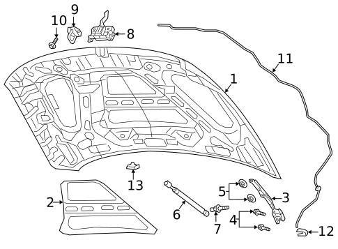 Hood & Components for 2024 Ram 3500 #0